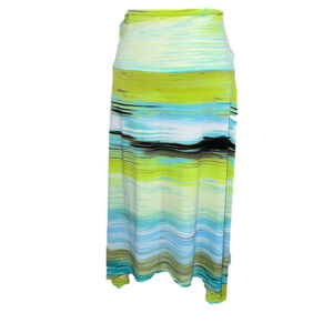 Cato skirt dress cover up size medium blue green maxi